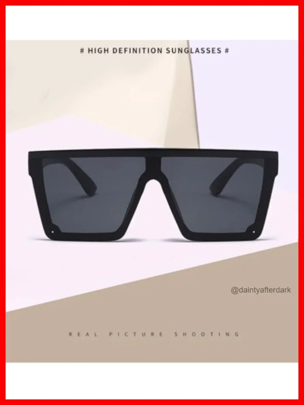 Oversized Square Sunglasses for Women Men Flat Top Large Frame Fashion Shades 3